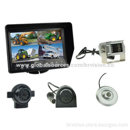 Vehicle Safety Backup Camera System with 7.0-inch Splitter Display Monitor and Waterproof CameraNew